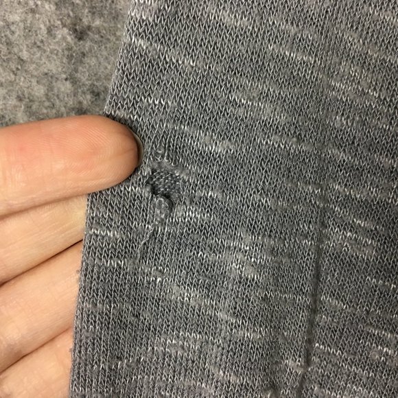 Urban Outfitters Silence Noise Cardigan L Slub Gray Lace Inset Open Front Career - Picture 8 of 14